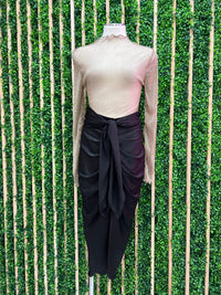 Elegant Front Tie Midi Skirt