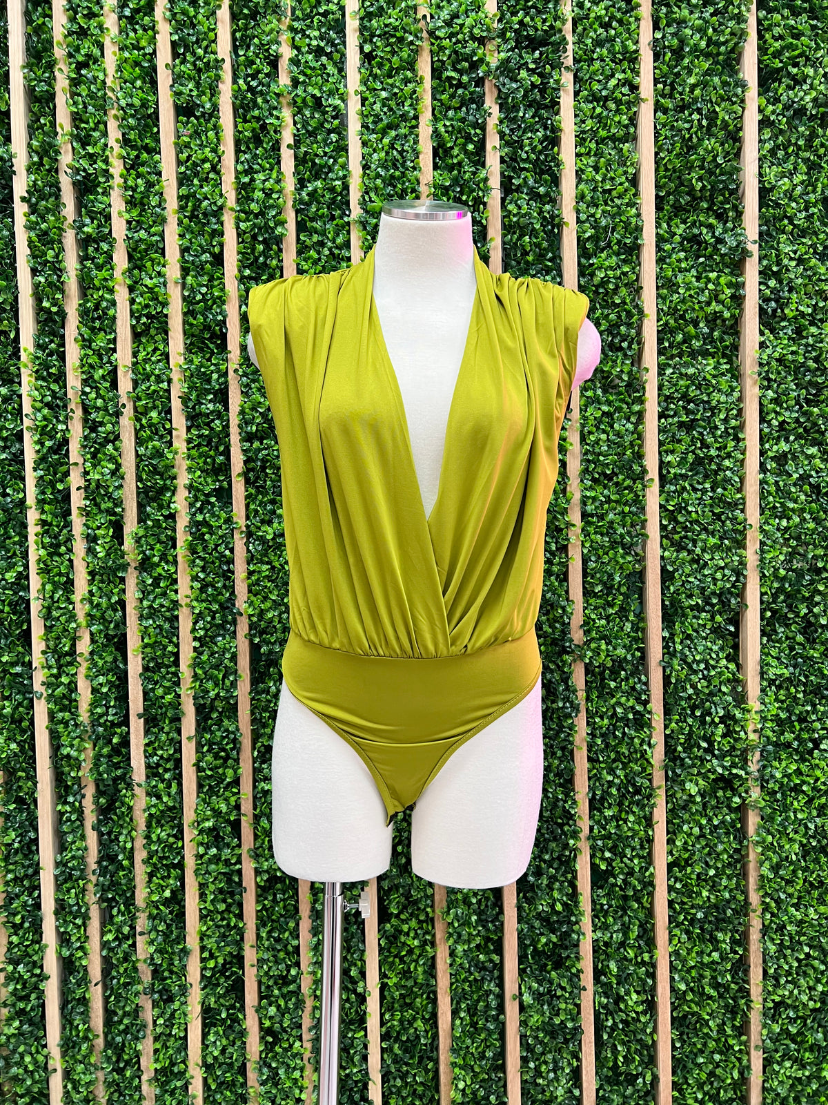 Cowl Neck Sleeveless Bodysuit