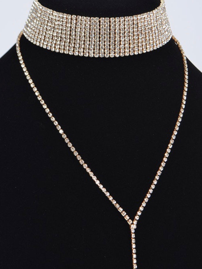 Double Rhinestone Choker