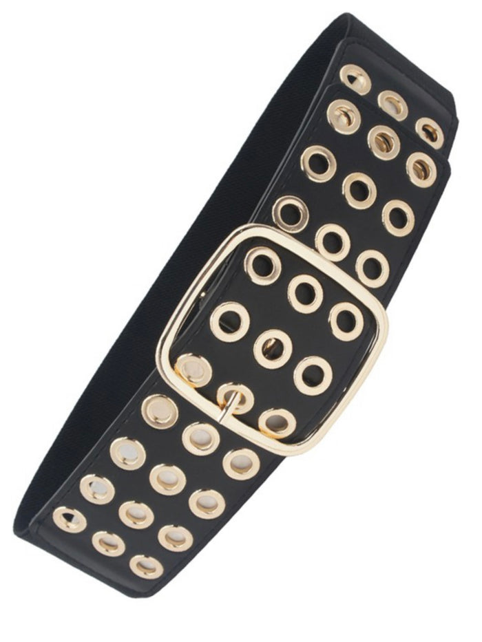 Grommet Detail Elastic Belt