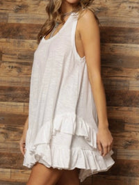 White Racerback Short Dress