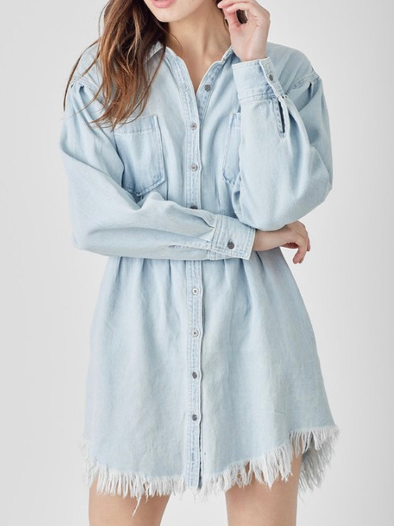 Fitted Denim Dress