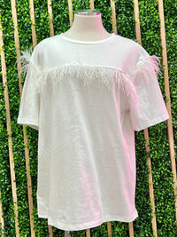 Feather Trim Tee