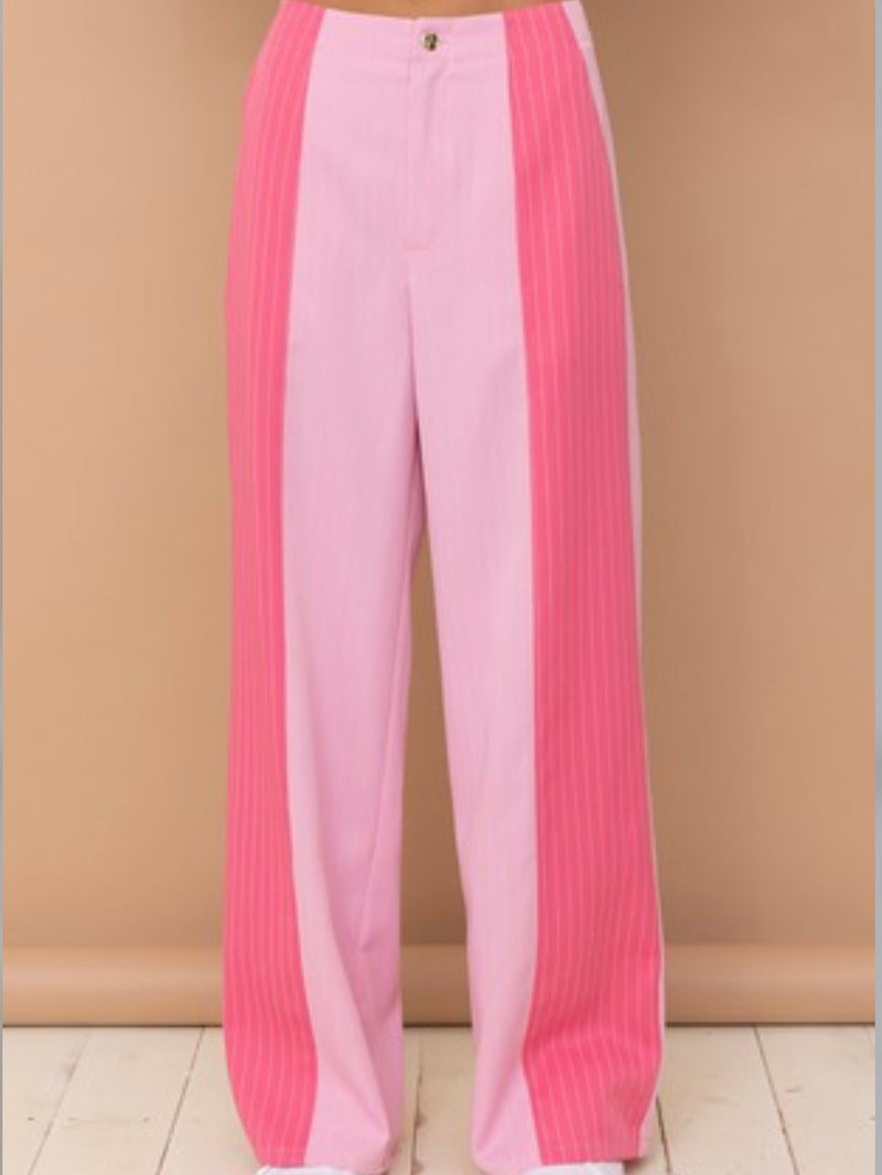 Pink Blocked Trouser