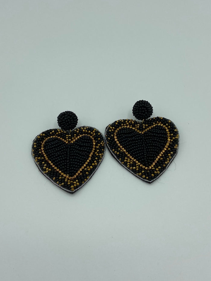 Fabric Beaded Earrings