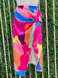 Multi Pink Tie Wrap Skirt