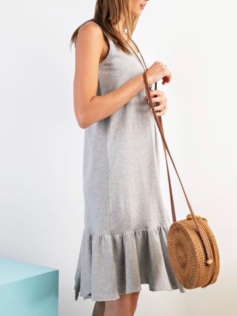 Tiered Sleeveless Midi Dress