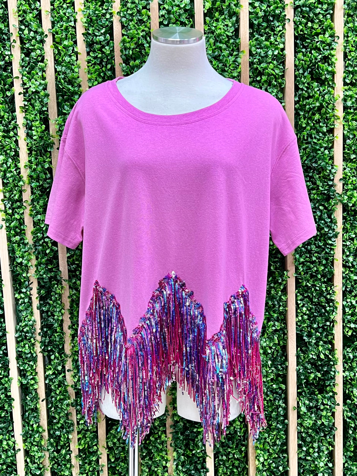 Sequin Fringe Tee