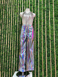 Metallic Rainbow Pleather Pants