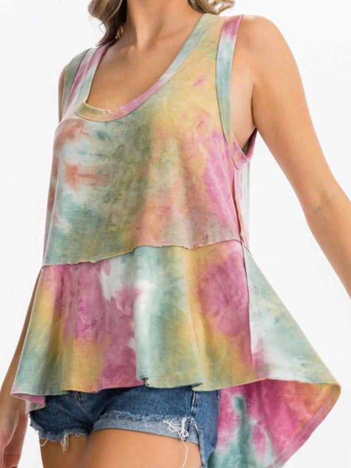 Tie Dye Sleeveless Top
