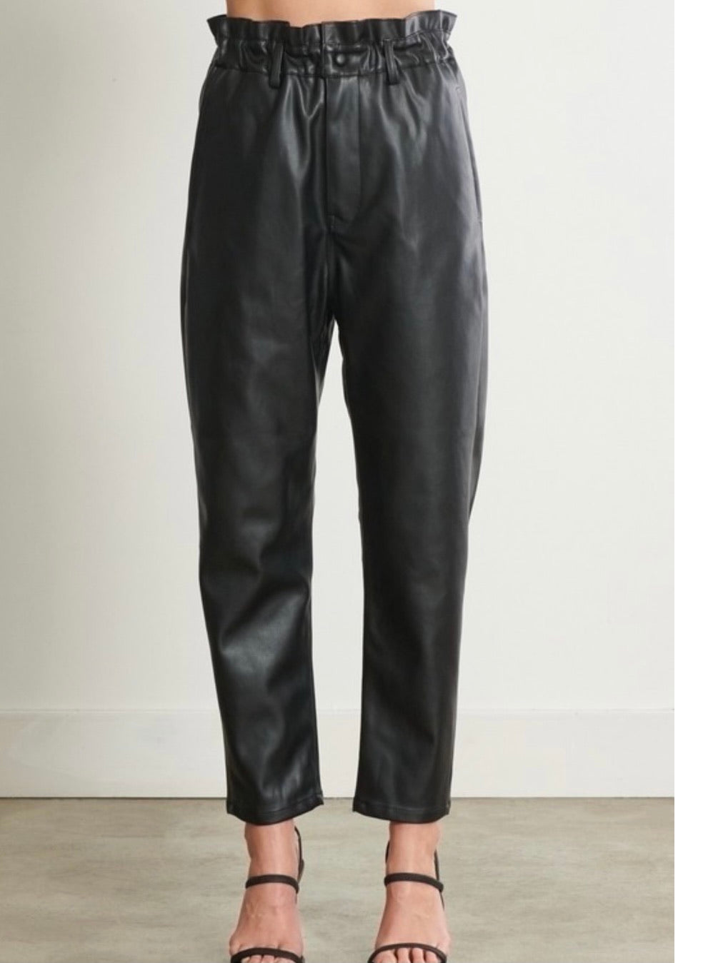 Pleather Paperbag Pants