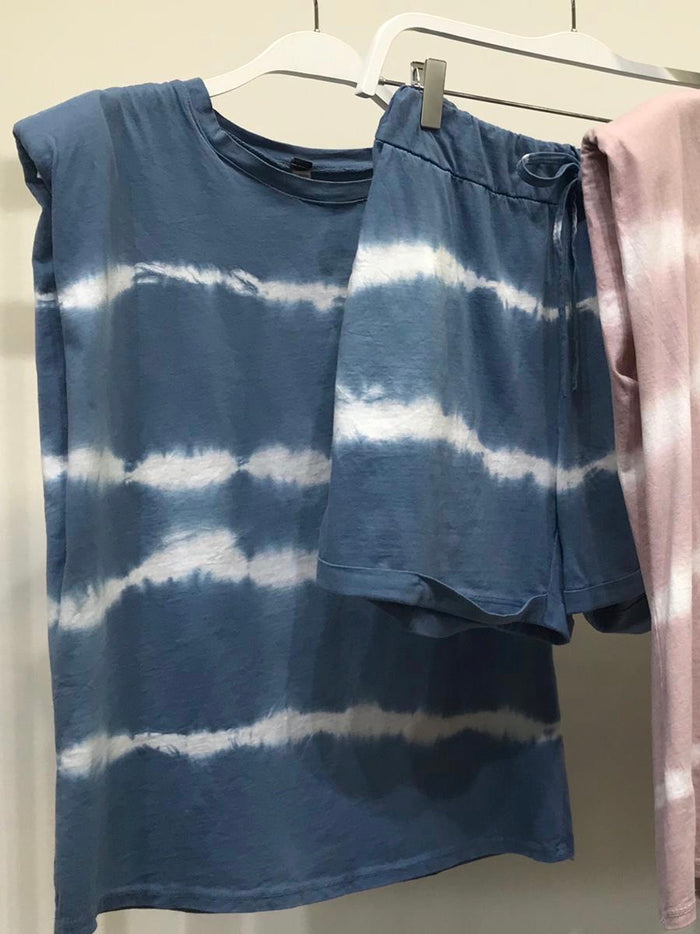 Tie Dye Padded Top Loungewear Set