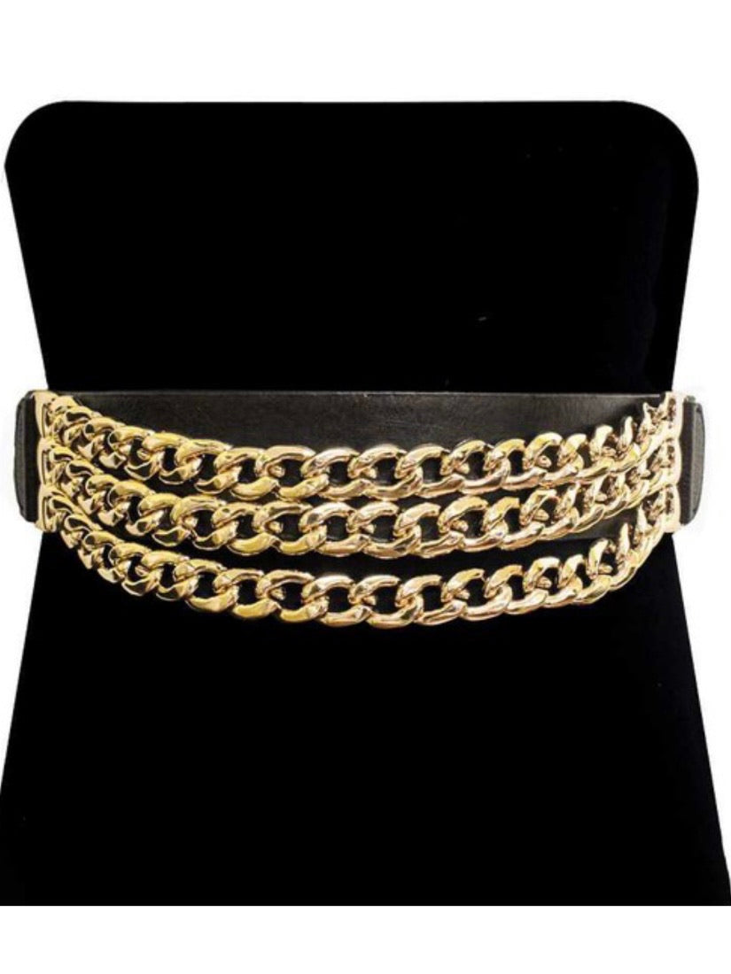 Triple Chain Elastic Belt