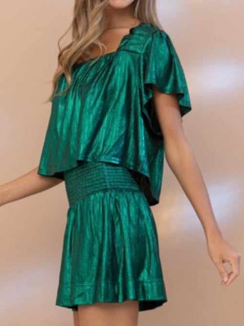 Emerald Gloss Short Pant Set