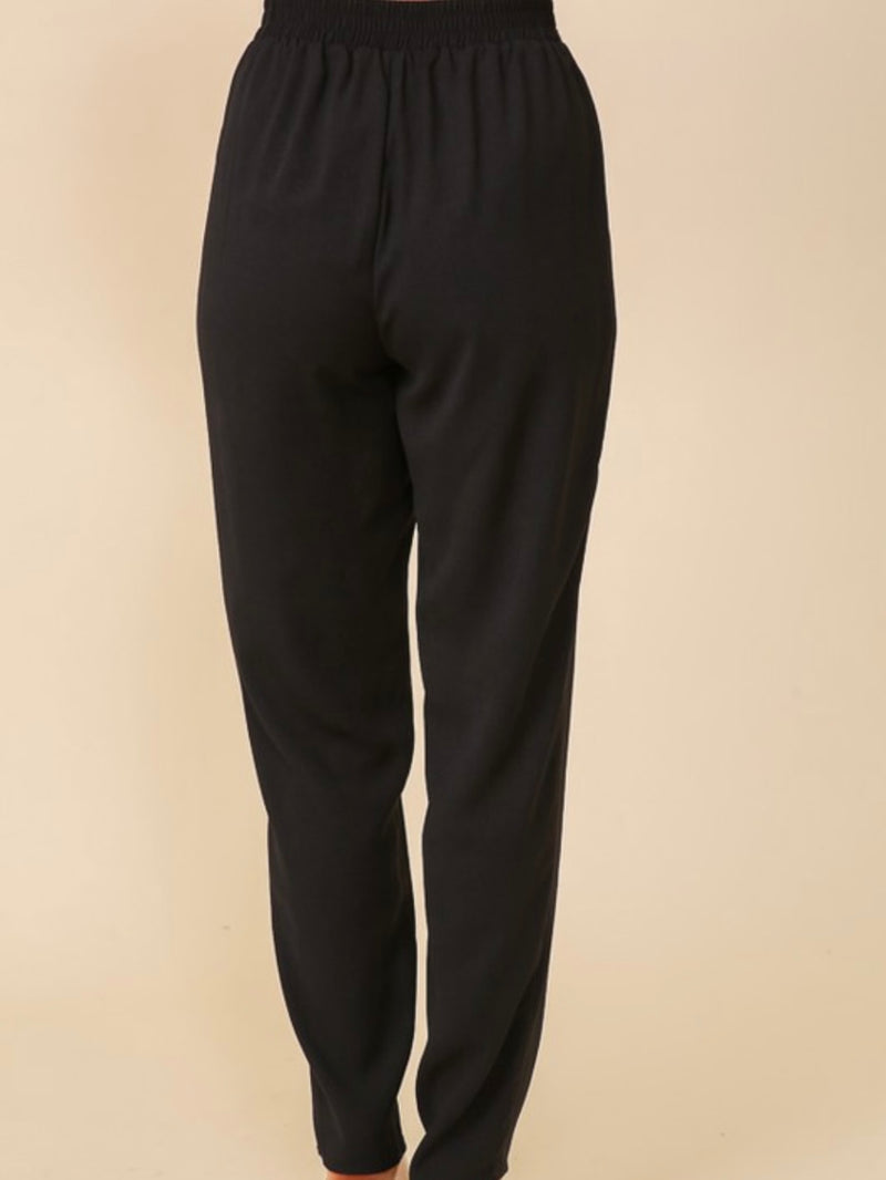 Elastic High Waisted Pants