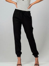 Black Linen Jogger