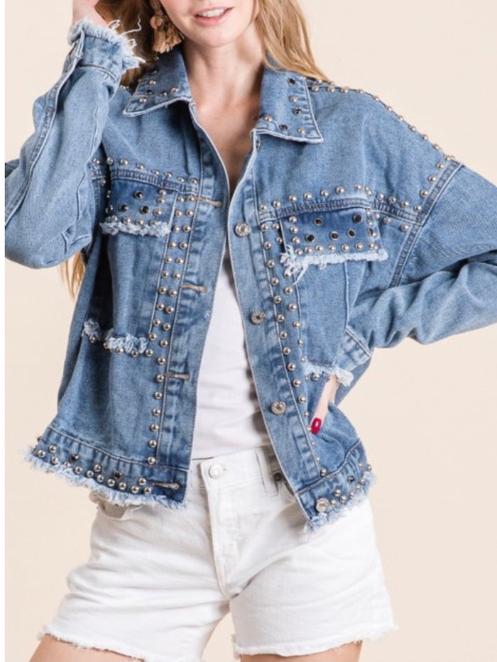 Studded Denim Jacket