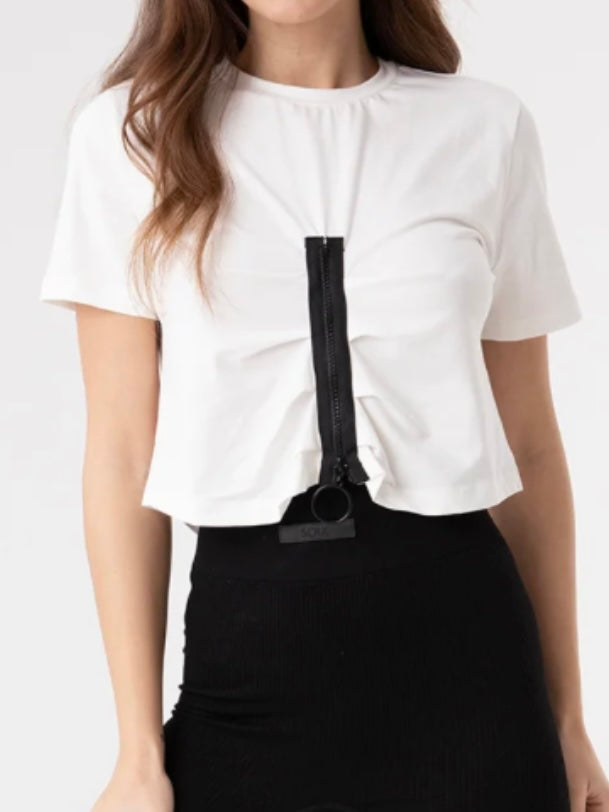 Front Zip Detail Shirt