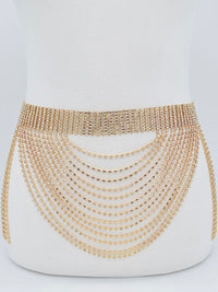 Rhinestone Multi Layered Drop Belt