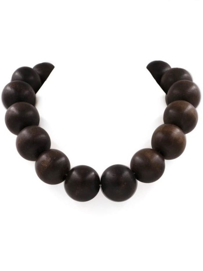 Large Wood Bead Necklace