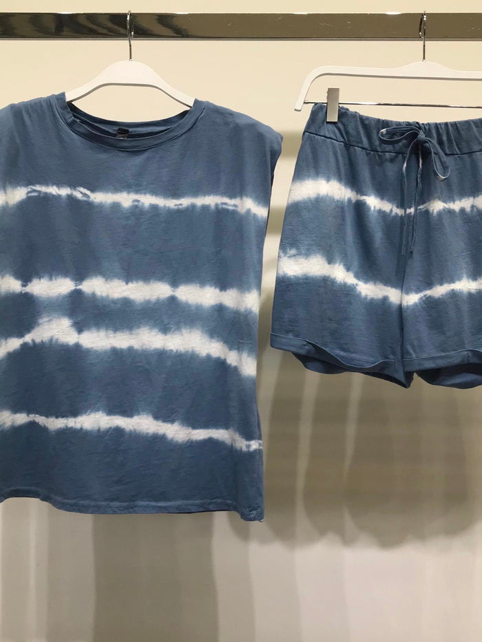 Tie Dye Padded Top Loungewear Set