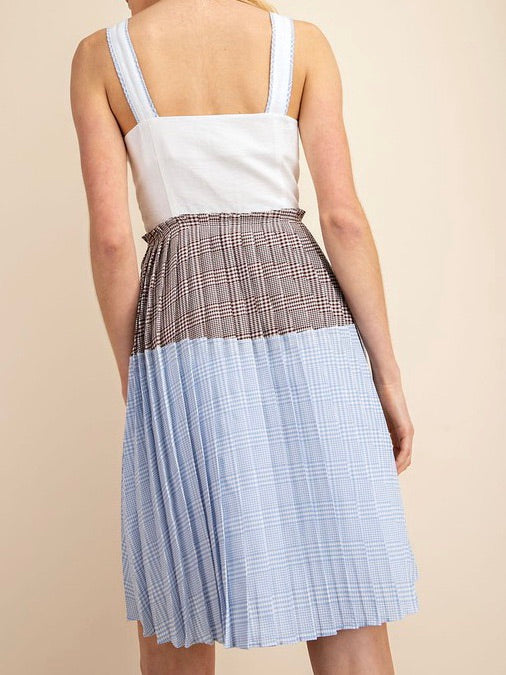 Gingham Contrast Dress