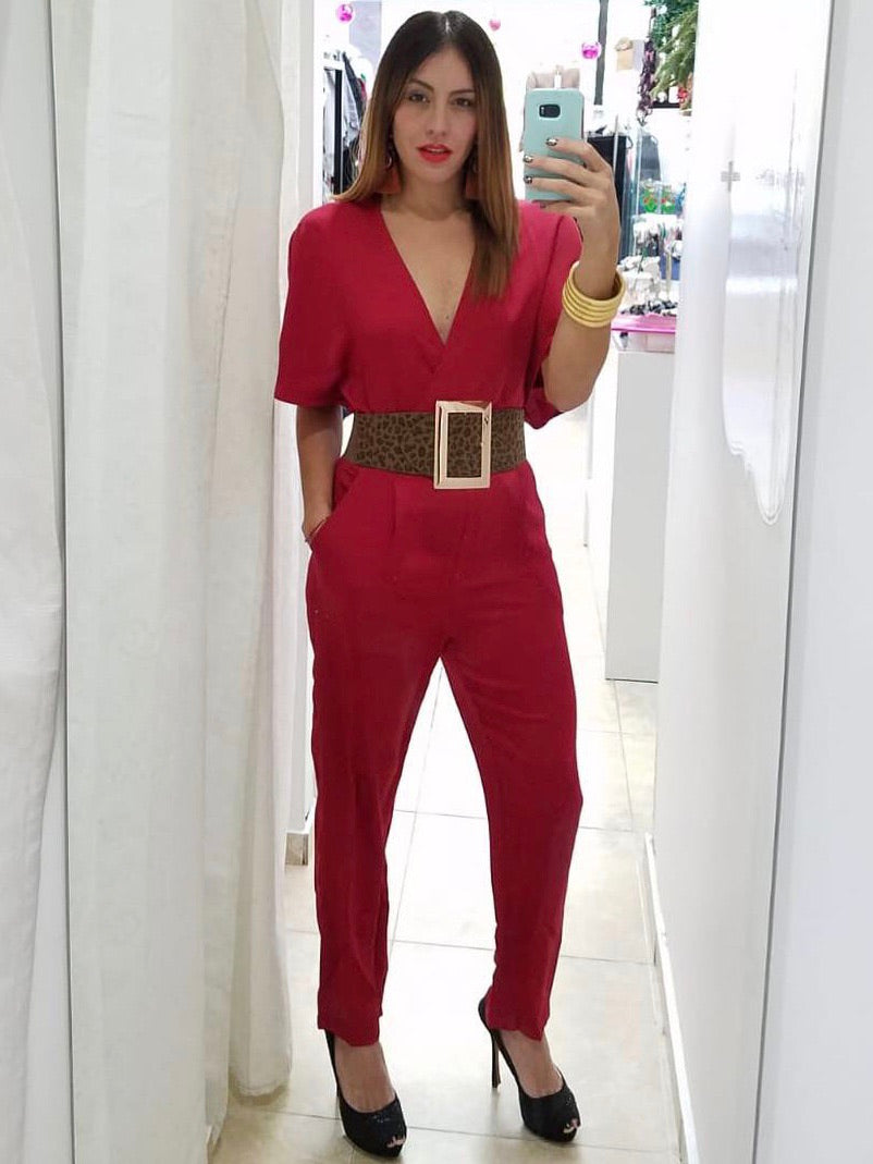 Burgundy Jumpsuit