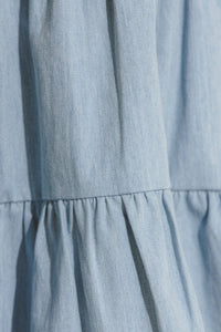 Denim Tiered Mini Dress