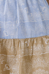 Colorblock Paisley SHort Dress
