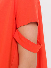 Hi Lo Cutout Sleeve T-Shirt